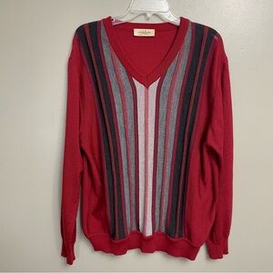 Montechiaro Made in Italy V neck Men's Sweater XL Merino wool